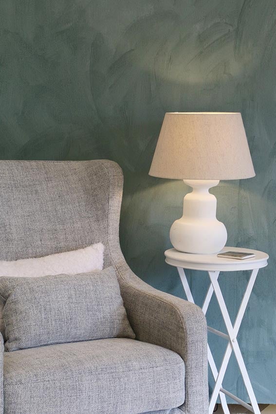 Set of 2 Java Wooden Urn Lamp Base in White