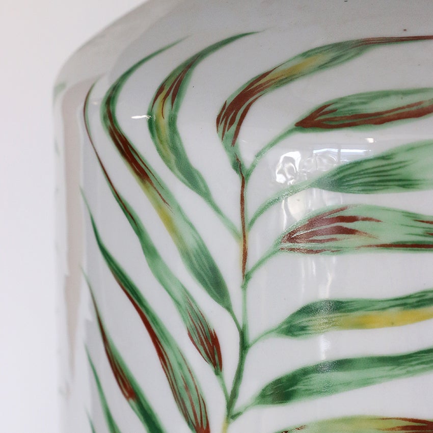 Palm Leaf Crackled Lamp Base