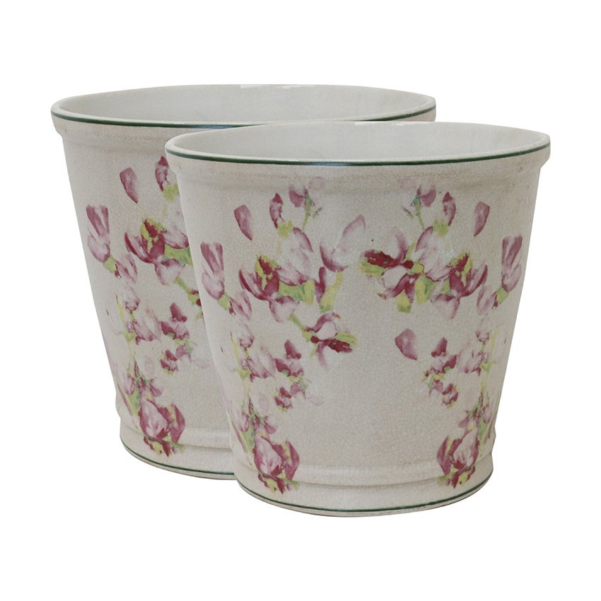 Magnolia Limone Crackled Planter 23cm