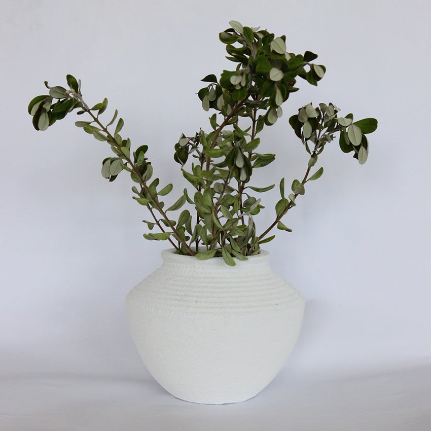 Athena Large Urn in Santorini White