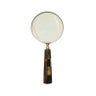 Magnifying Glass Horn Handle Nickel Finish