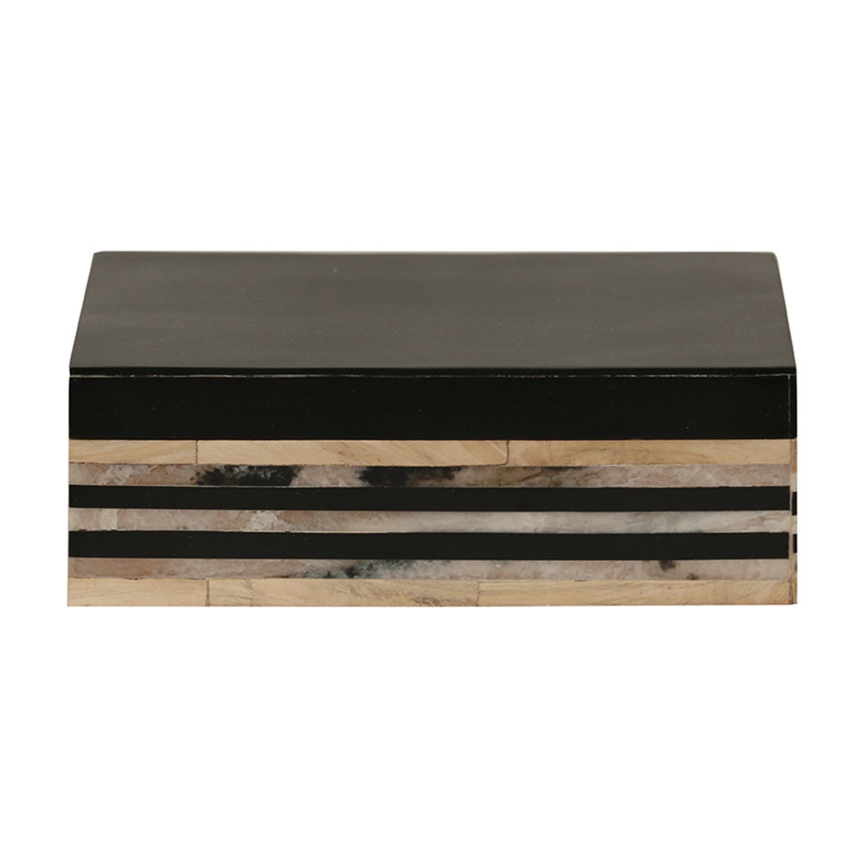 Black/Natural Inlay Wooden Box Large