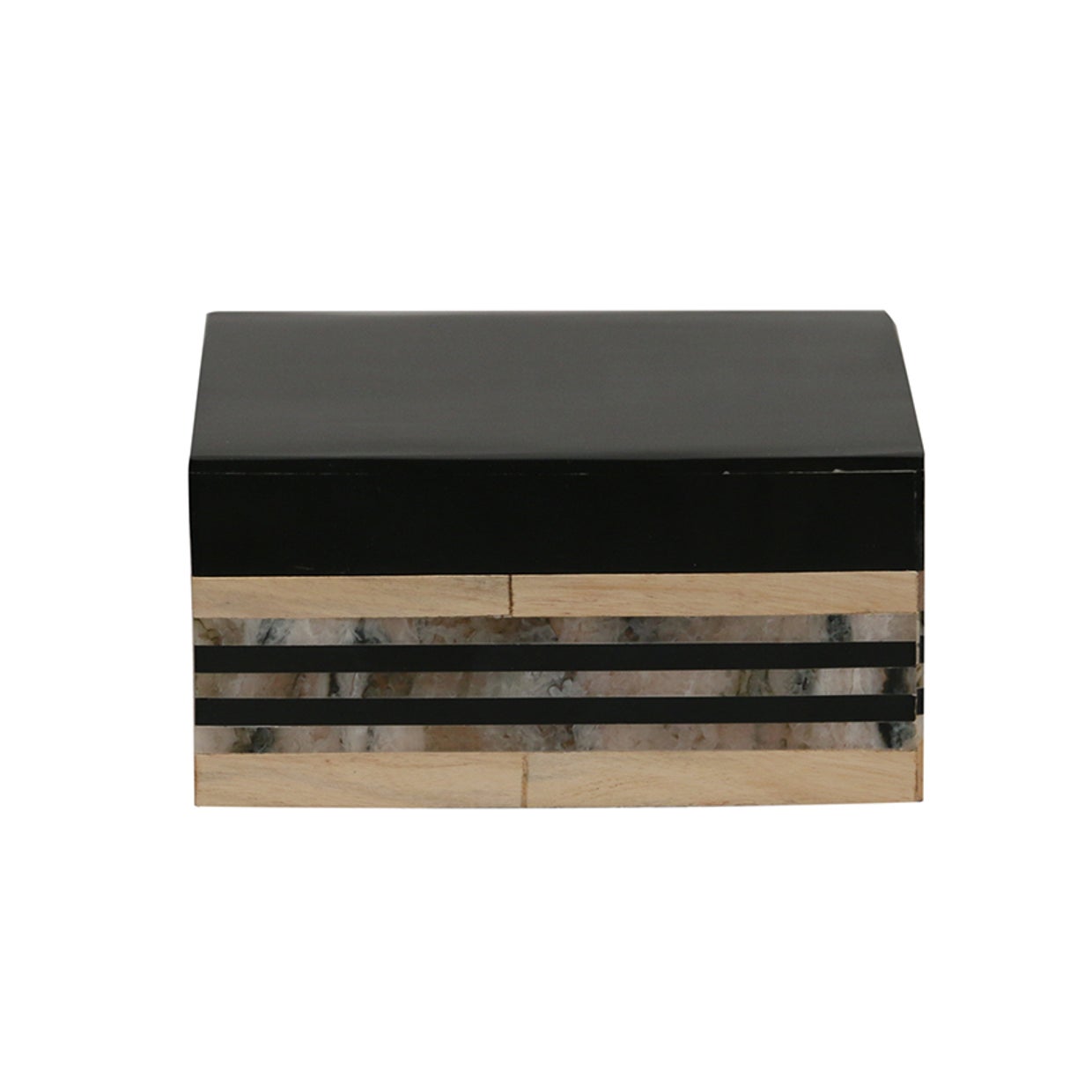 Black/Natural Inlay Wooden Box Medium