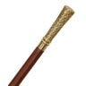 Walking Stick With Etched Brass Handle