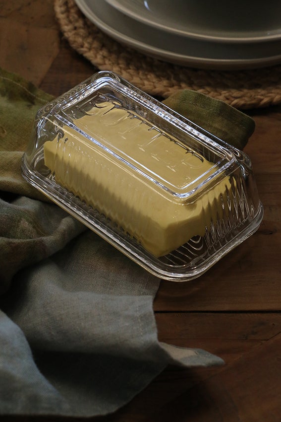 FRETTE GLASS BUTTER DISH