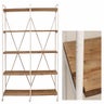 Riveria Double Industrial Old Pine & White Steel Double Bookcase