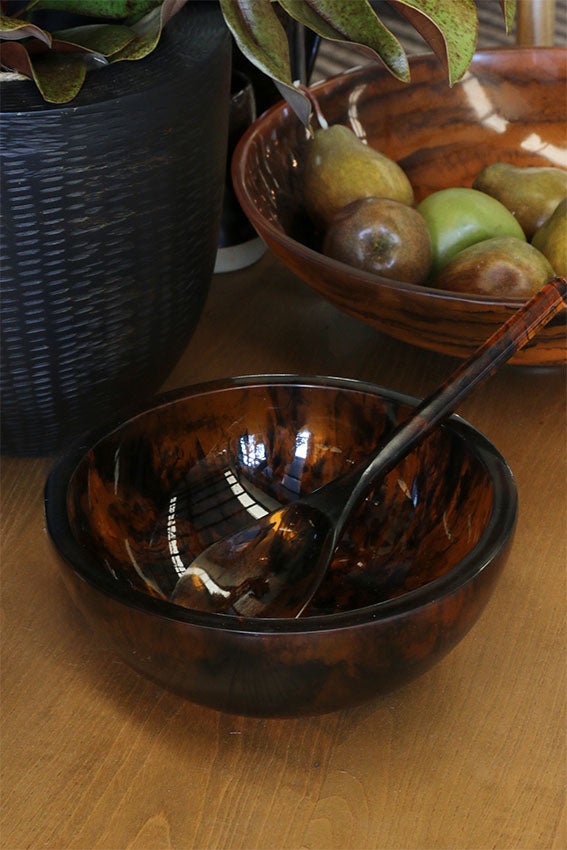 Tortoise Resin Medium Bowl