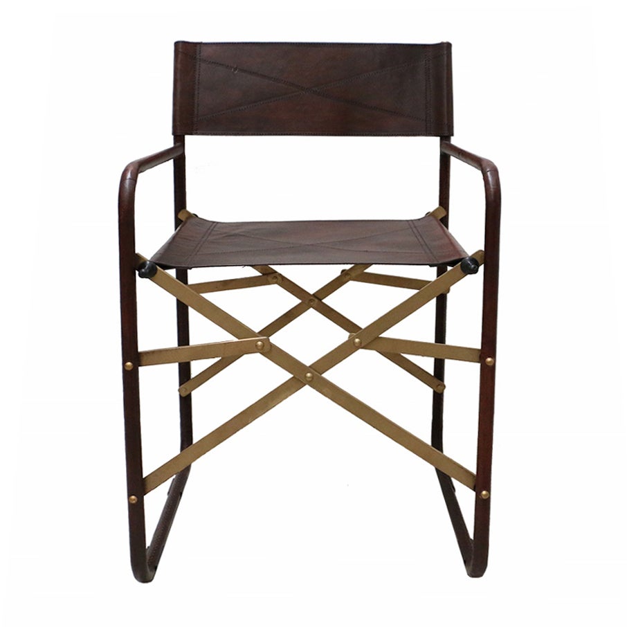 FOLDING LEATHER DIRECTORS CHAIR Product CC Interiors