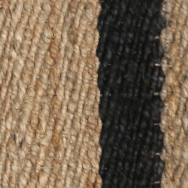 Natural Sisal with Black Stripes Jute Doormat 60x90