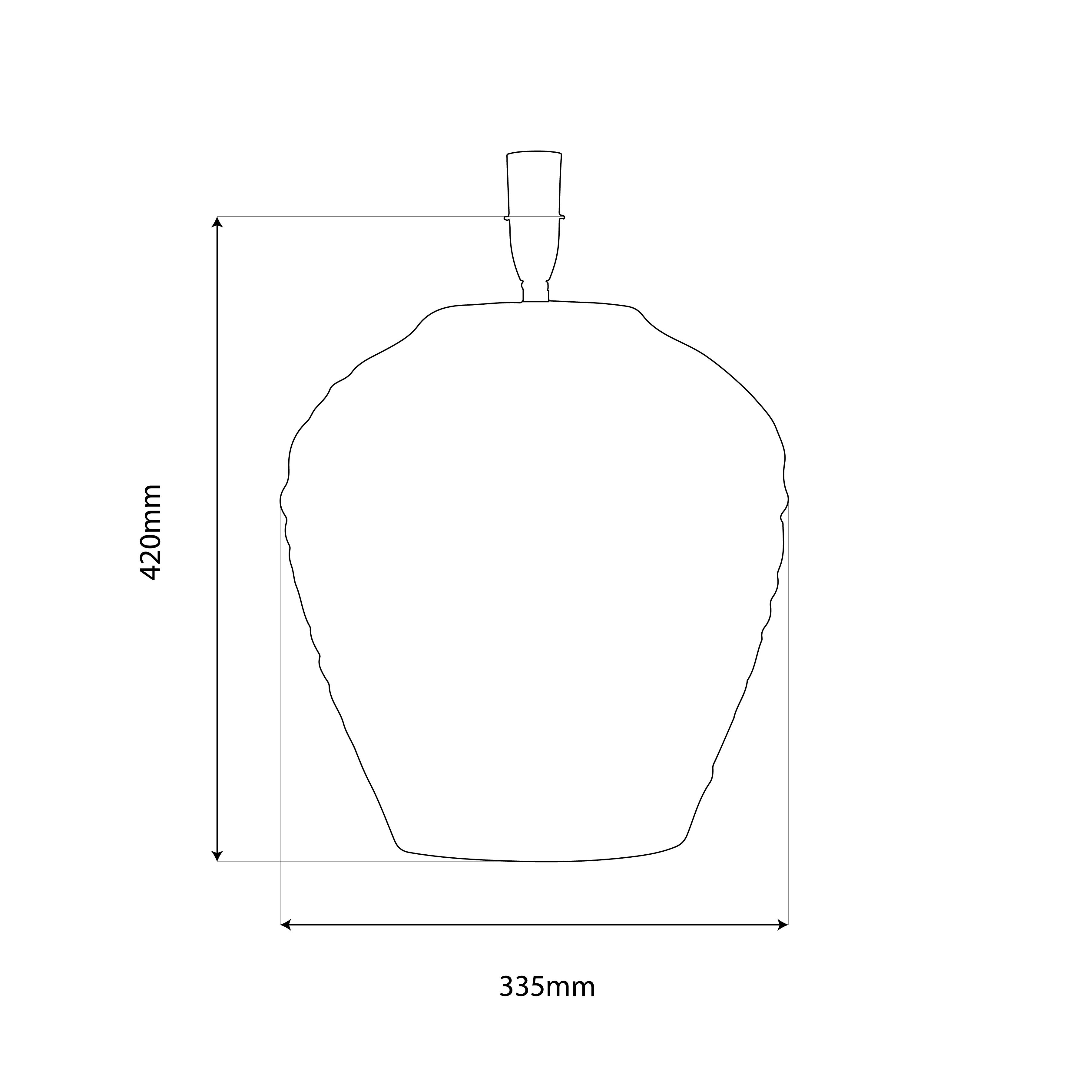 Haveli Lamp Base in Black/White Finish