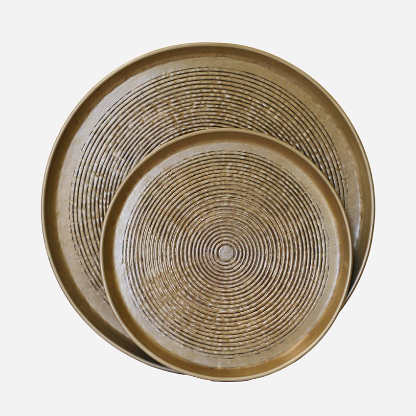 Calypso Tray Large  Brass Antique Finish