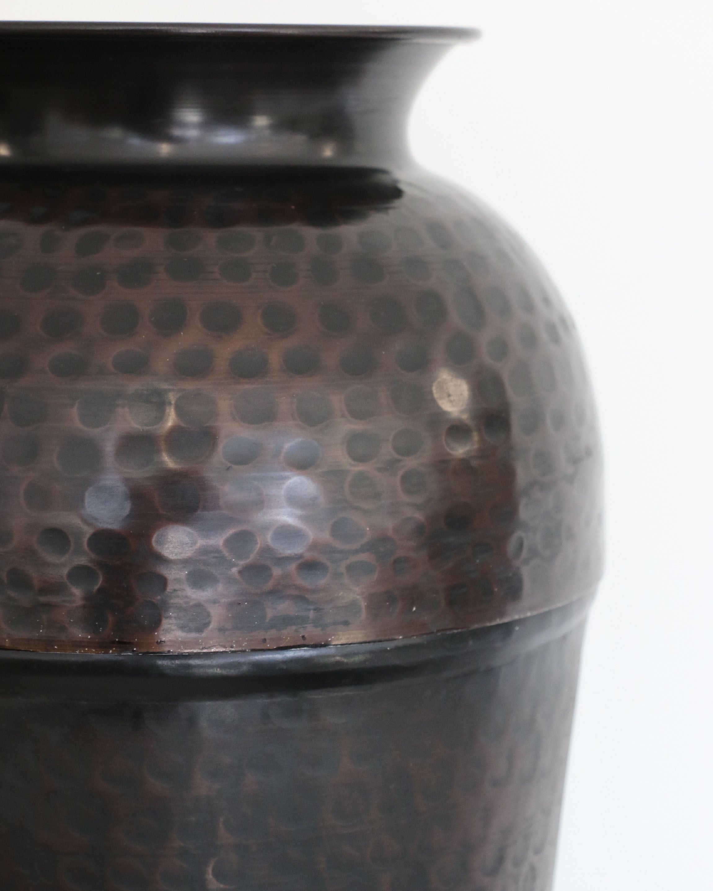 Marbella Urns Set of 2 Dark Brass Antique and Black Antique