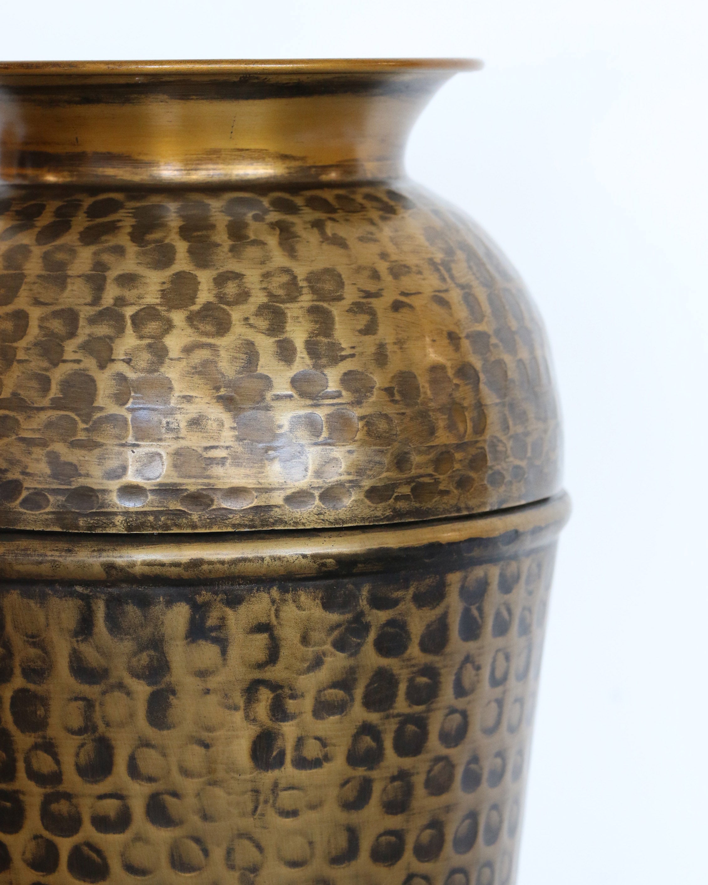 Calypso Urns Set of 2 in Dark Antique Brass Finish