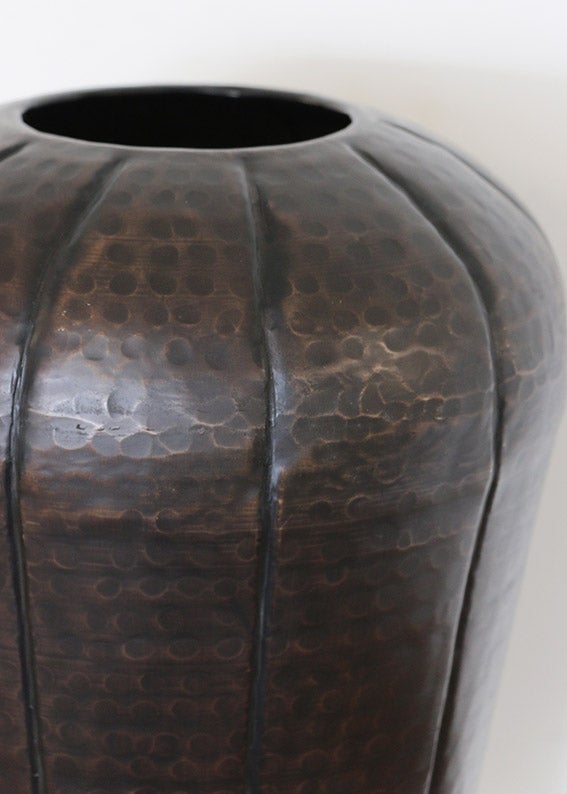 Ludlow Urn Vase in Copper Black Antique Finish