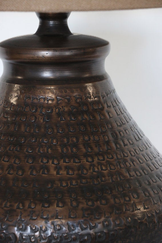 Genie Beaten Bronze Lamp Base