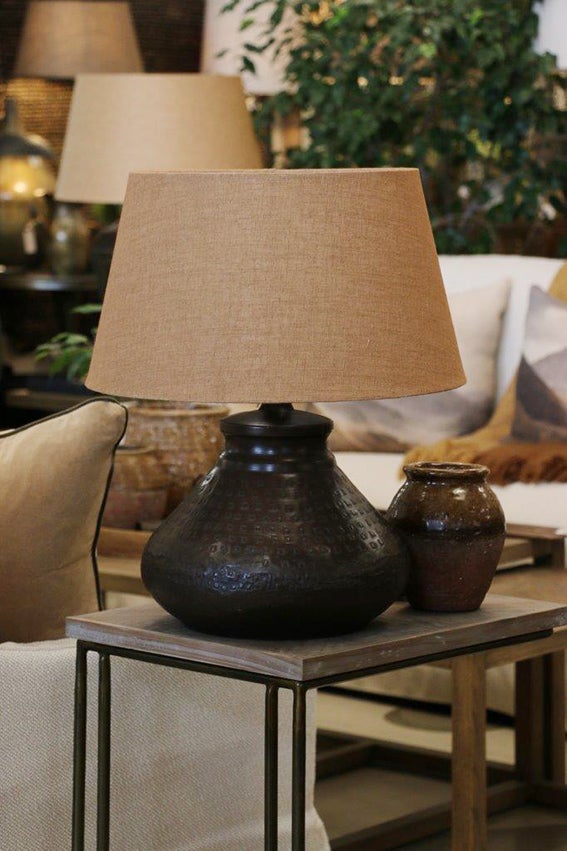 Genie Beaten Bronze Lamp Base