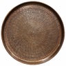 Round Tray Beaten in Antique Copper Finish