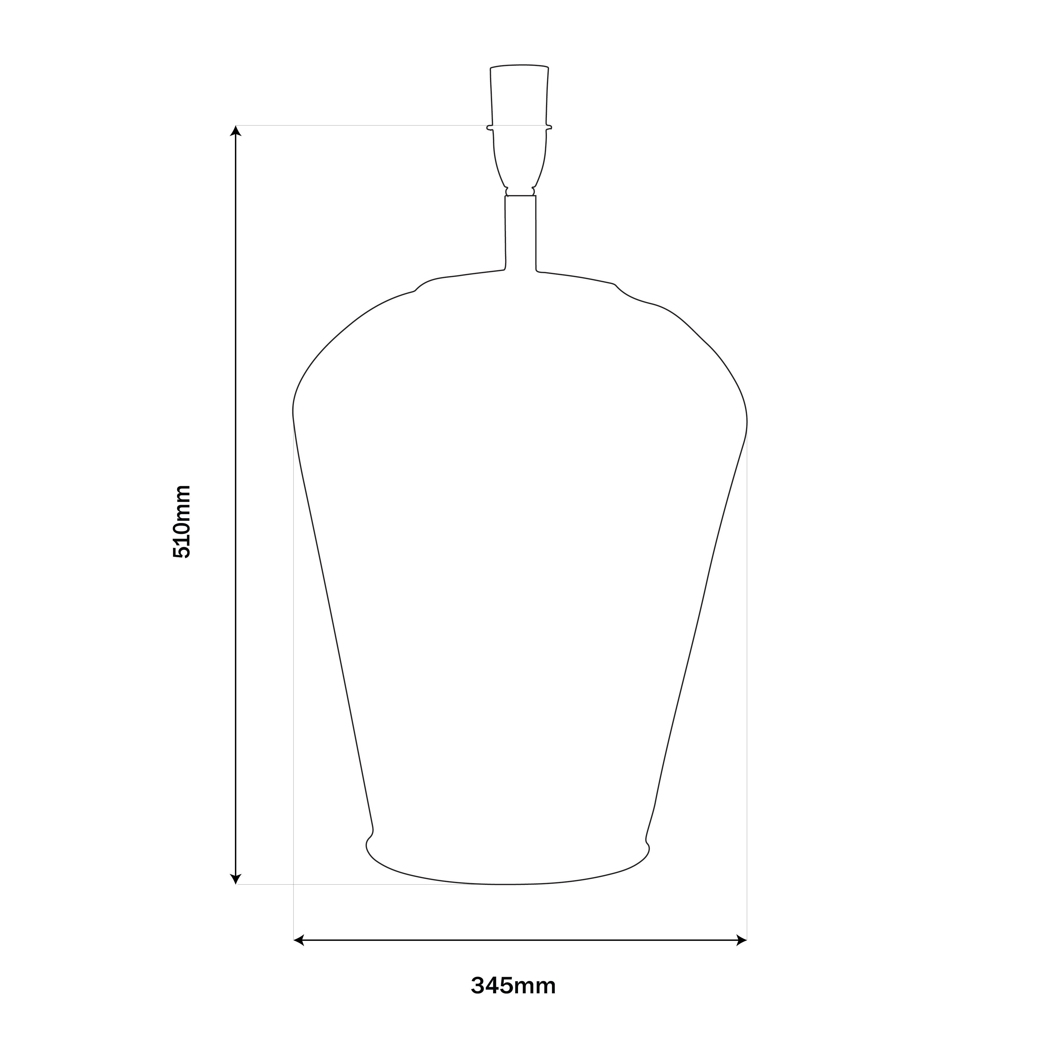 Litchfield Urn Lamp Base in Dark Antique Bronze with Brass Strips