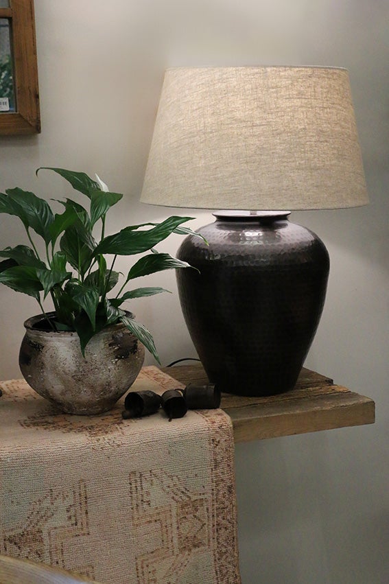 Athena Urn Lamp Base in Dark Bronze Finish
