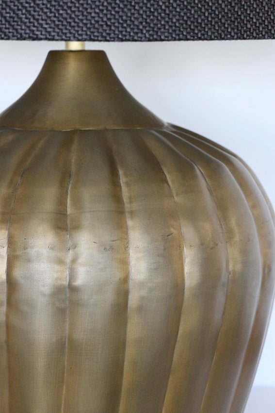 Saffron Urn Lamp Base in Brass Antique Finish