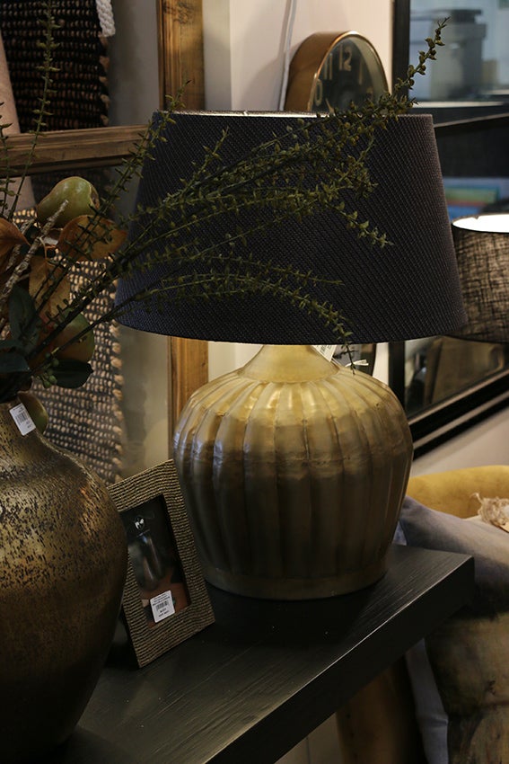 Saffron Urn Lamp Base in Brass Antique Finish