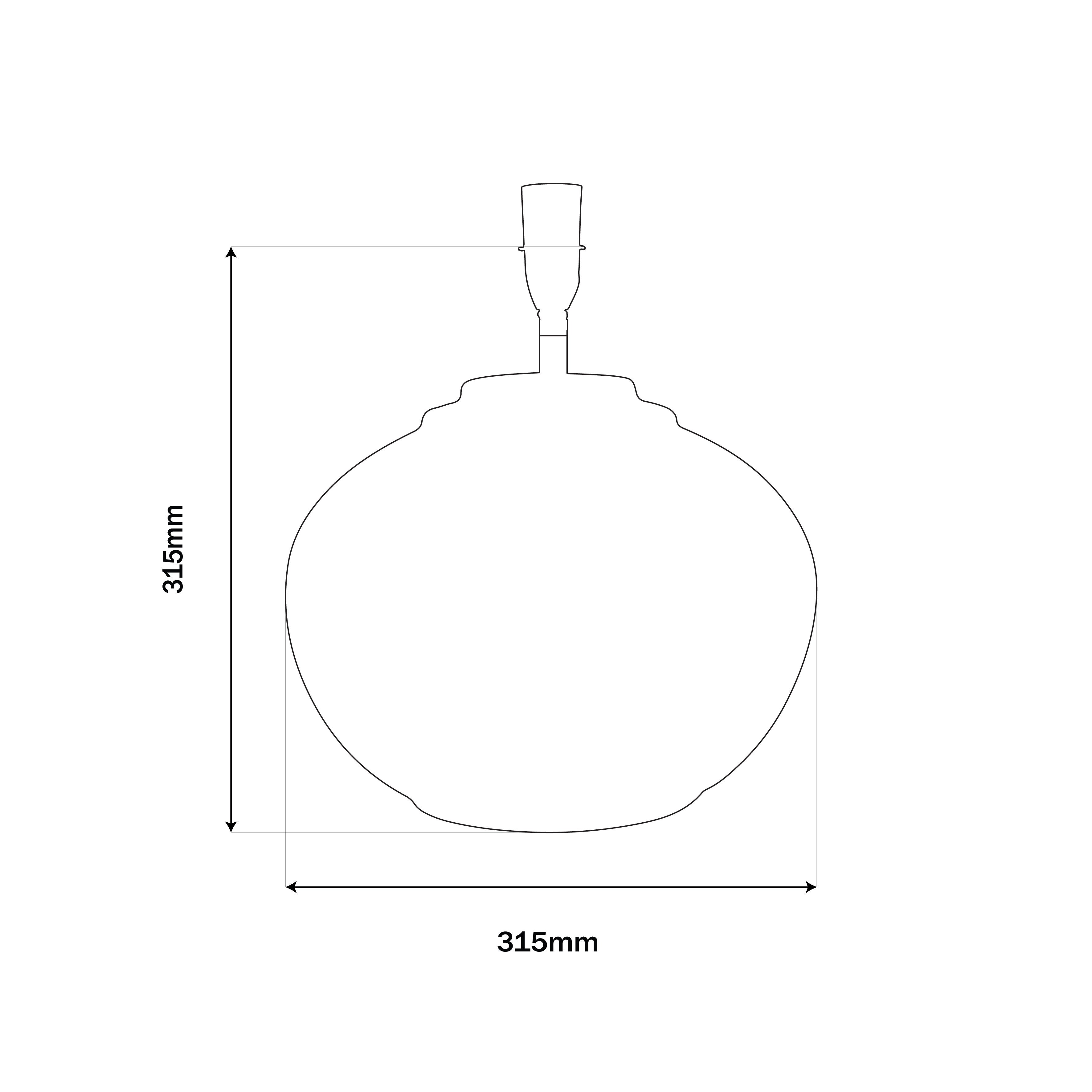 Marbella Ball Lamp Base with Ridges in Dark Brass Antique Finish