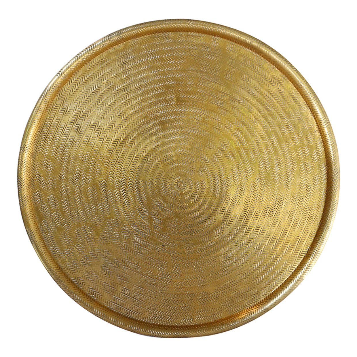 Ravello Large Etched Tray in Antique Brass Finish