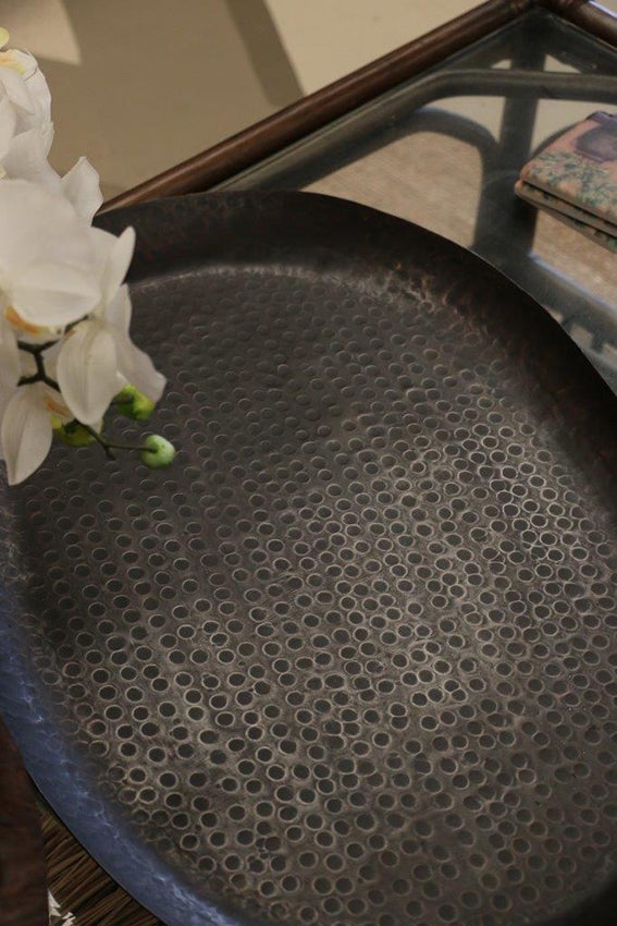 Marrakesh Oval Bronze Tray