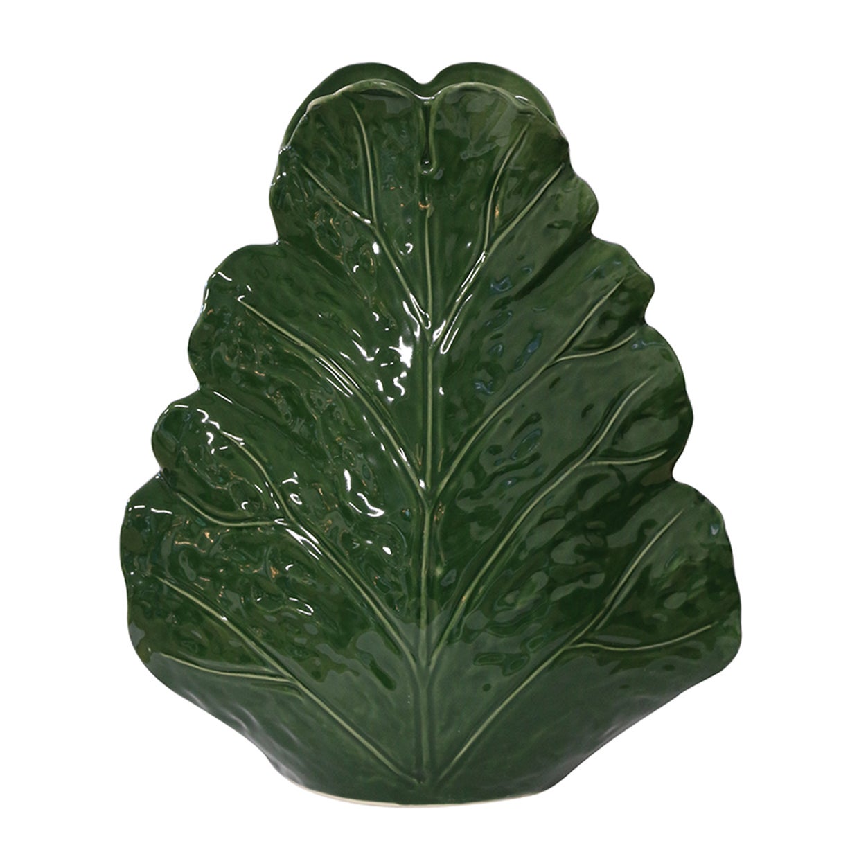Large Sculptured Leaf Vase