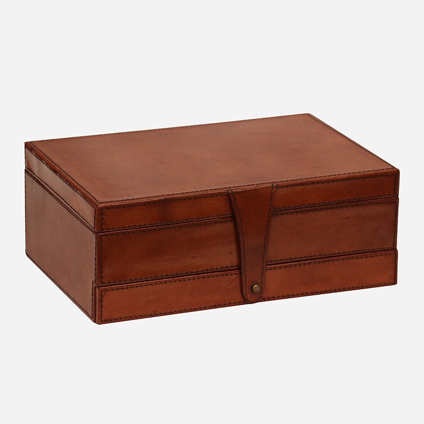 Savoy Luxury Leather Jewellery Box with Drawer