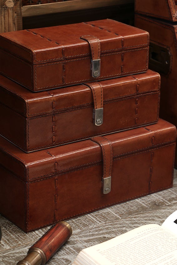 Savoy Leather Box Small