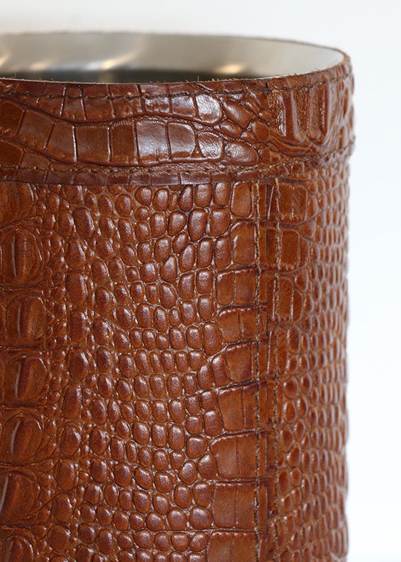 Croco Wine Cooler with Leather