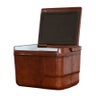 Ritz Leather Picnic/Cooler Case with Handle in Dark Walnut