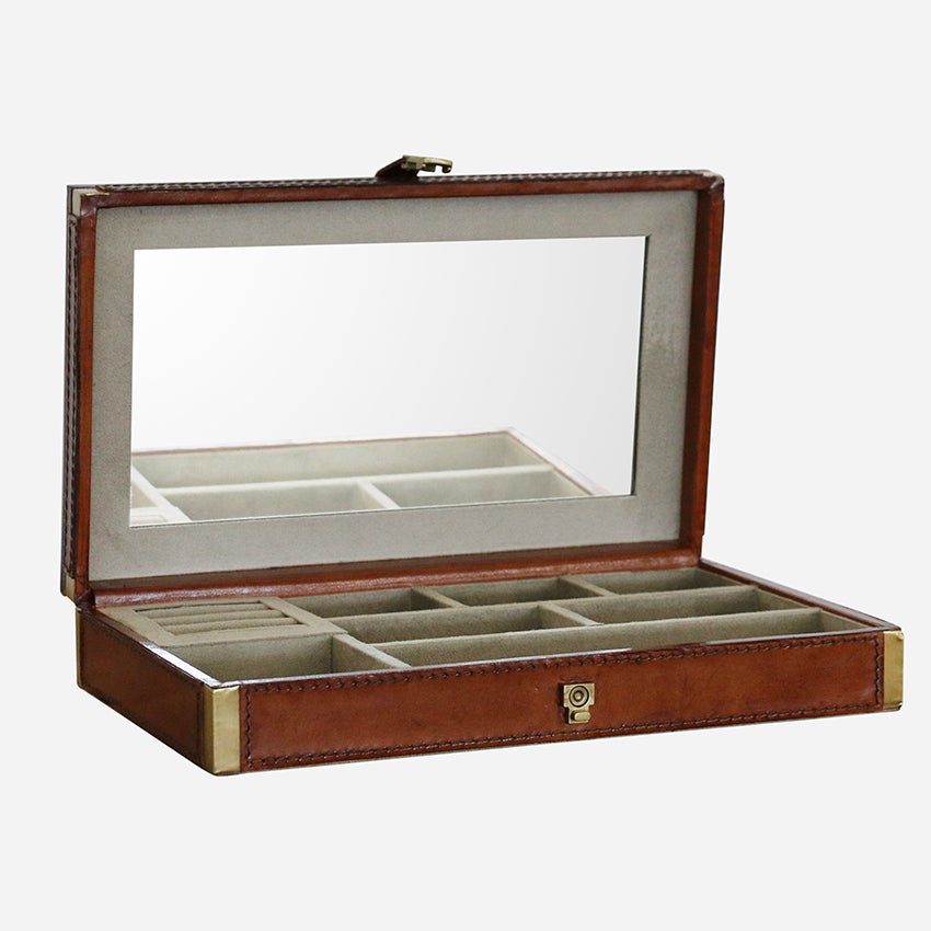 Riviera Large Leather Jewellery Box