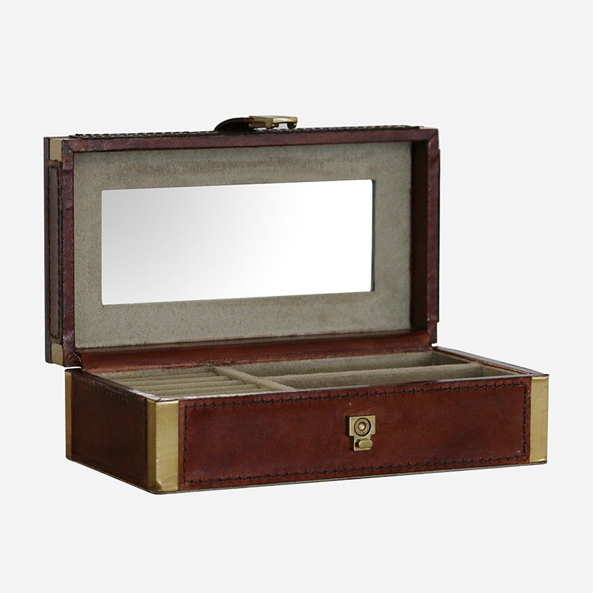 Riviera Midi Leather Jewellery Box