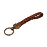 LEATHER KEY RING - TAN WITH BRASS