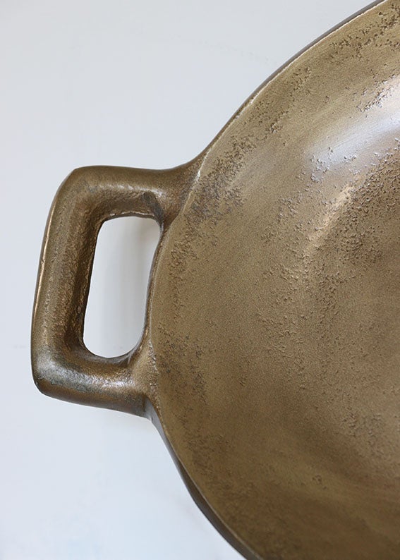 Oval Tray 2 Tone Antique Brass Finish