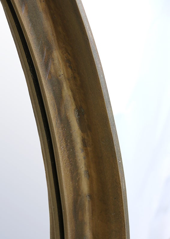 Florenzia Oval Mirror in Antique Brass Finish