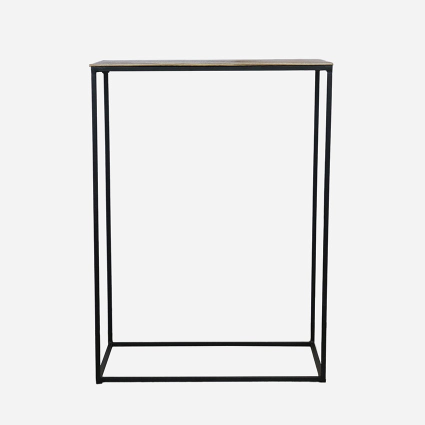 Manhattan Small Console Table in Antique Brass