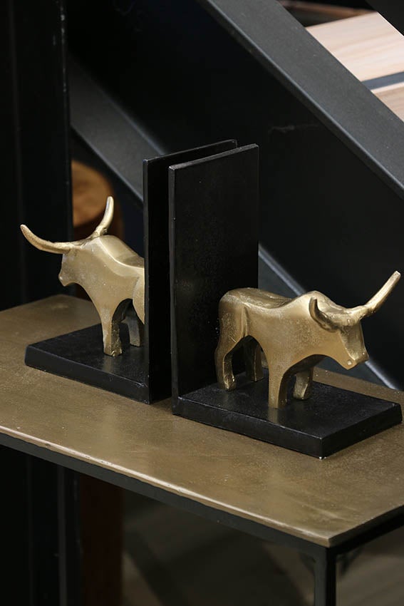 Manhattan Small Console Table in Antique Brass