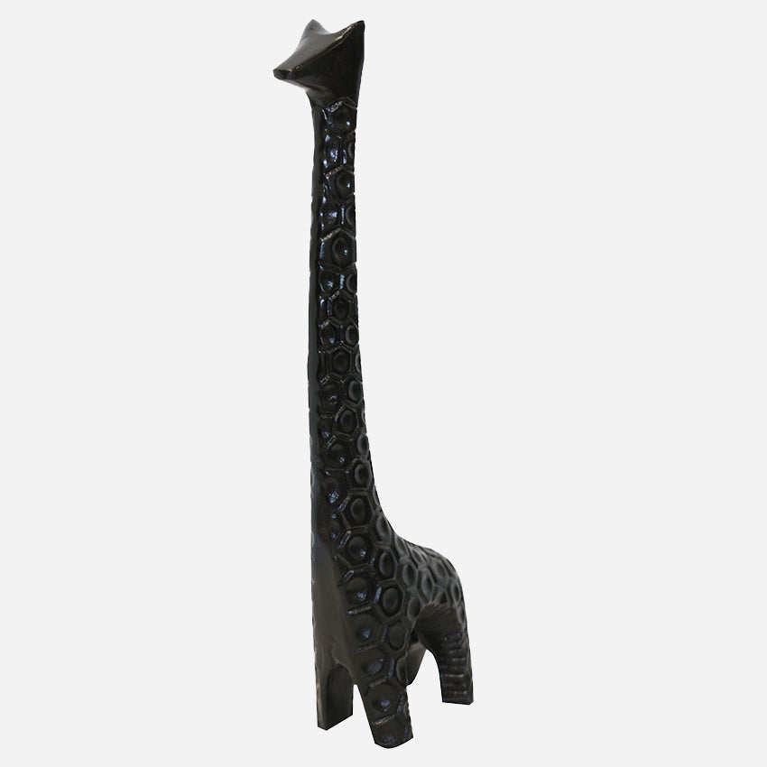 Set of 2 Giraffe Sculpture in Dark Bronze Finish