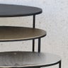 Nuremberg Nest of Tables in Black, Brass & Nickel Finishes