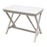 Long Island White Washed Desk/Dining Table with Cross Legs