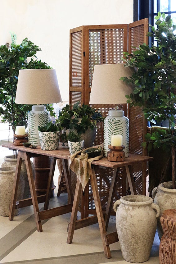 ITALIA RIVIERA TRESTLE TABLE/ DESK WITH NATURAL FINISH IN RECYCLED PINE