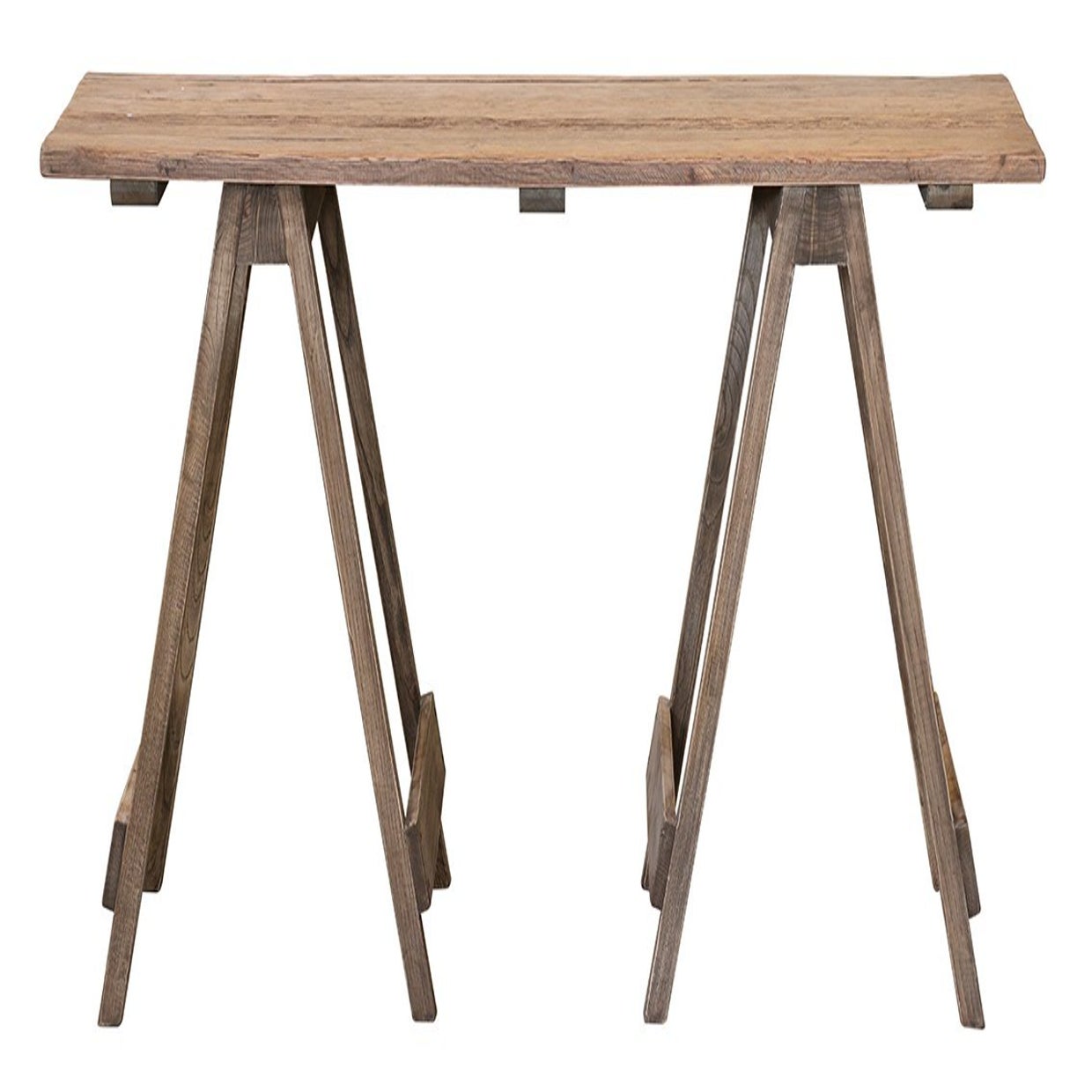 ITALIA RIVIERA TRESTLE TABLE/ DESK WITH NATURAL FINISH IN RECYCLED PINE