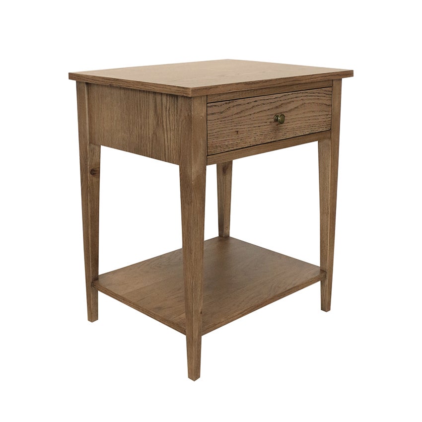 Riviera Bedside 1 Drawer Natural Oak