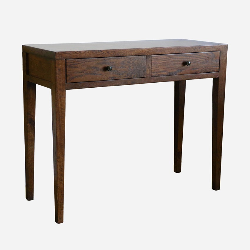 Italia Riviera Console with 2 Drawers in Dark Oak Finish