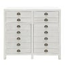 Long Island White Sideboard in Old Recycled Pine with 2 Doors 2 Drawers