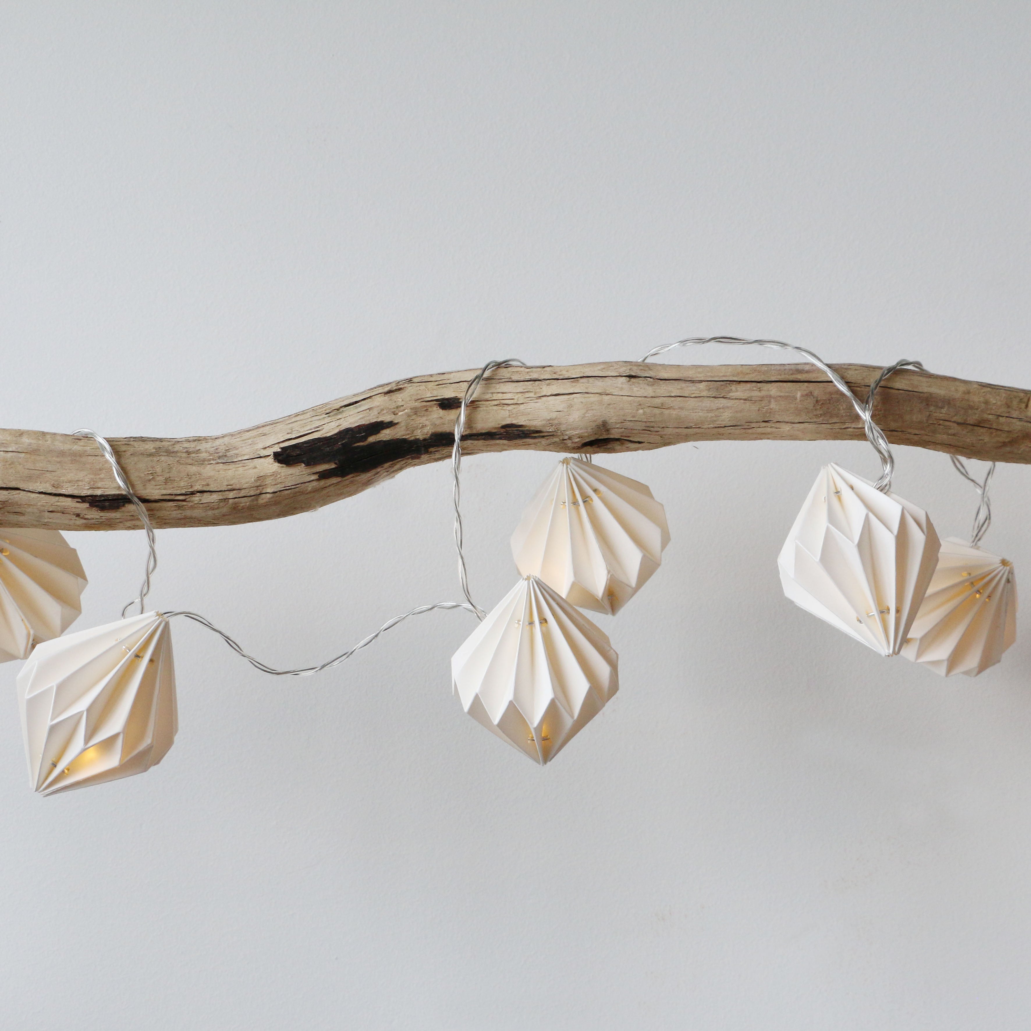 Lantern Hexagonal LED Lights String of 10 (Battery Operated-Not Supplied) AUTUM SPECIAL