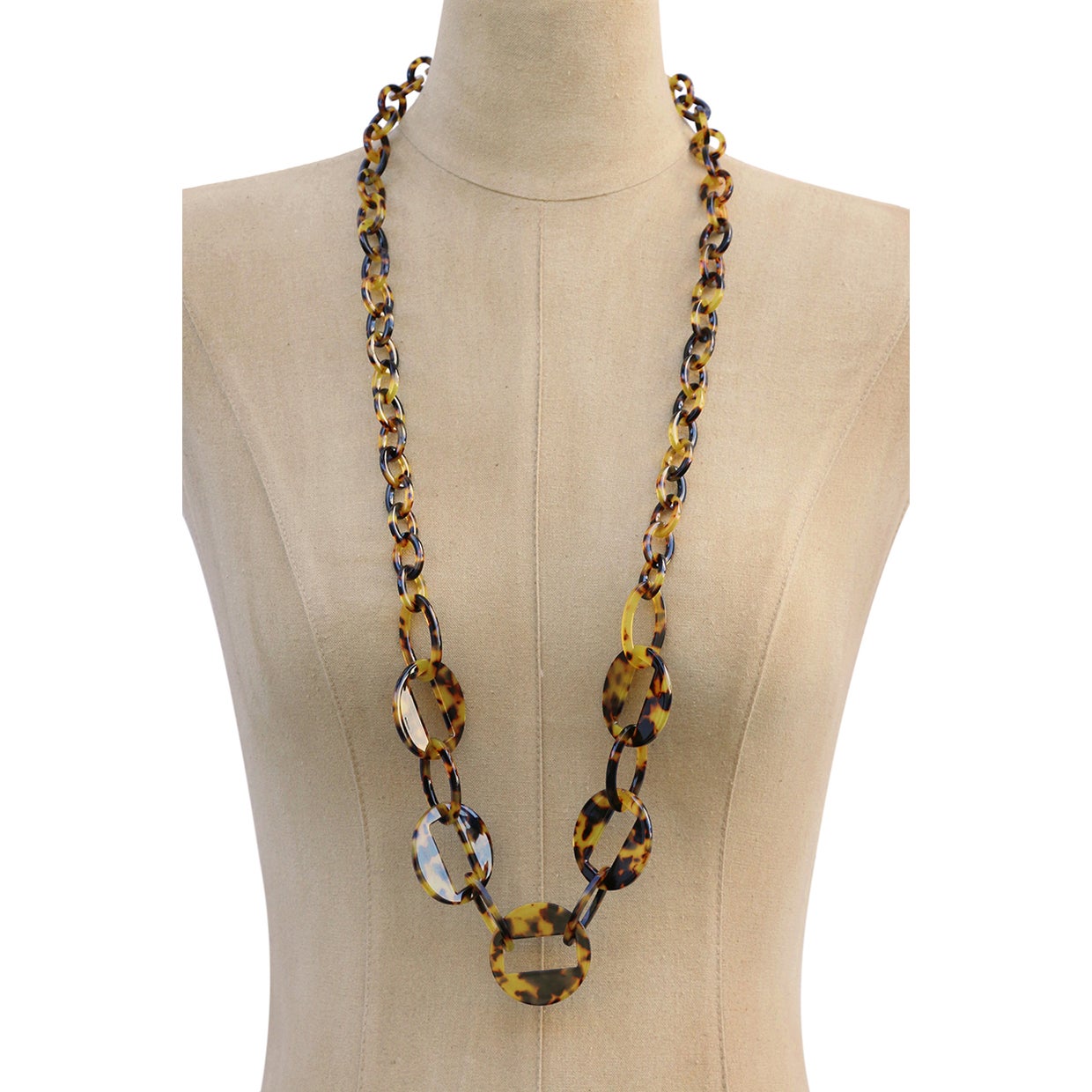  Tortoise Shell Style Chain & Link Necklace SPRING SPECIAL